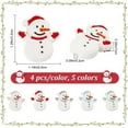 thumbnail image 2 of 20Pcs 5 Color Snowman Silicone Beads Christmas Theme Eco-Friendly Rubber Beads Bulk Silicone, 2 of 9