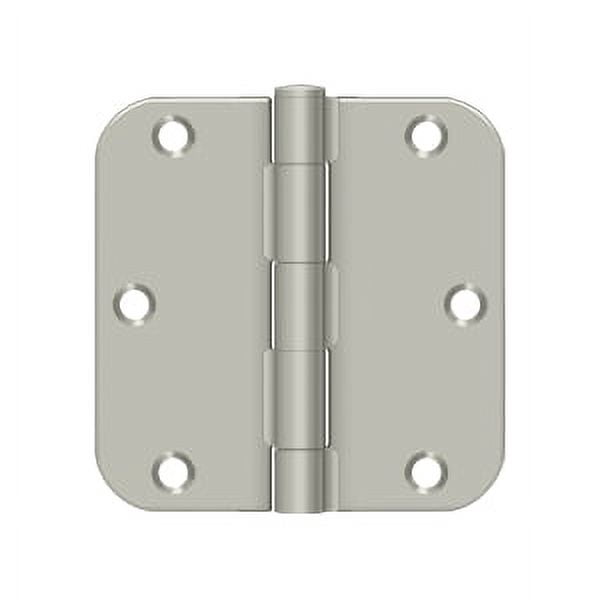 Deltana S35R515 3-1/2" x 3-1/2" x 5/8" Radius Hinge; Residential Thickness; Satin Nickel Finish