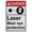 Warning Sign 2, variant on Industrial Caution Sign Laser Sign (Láser en funcionamiento) 8 in" x 12 in" UV Resistant Indoor Outdoor Workplace Industrial Caution Danger Warning SIgn