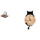 thumbnail image 1 of Portapapeles,Servilletero de cafetería,servilletero,organizador de mesa,Reloj de pared,Reloj de pared decorativo para baño y dormitorio.,Reloj de pared de gato silencioso y sin tictac,regalo, 1 of 8