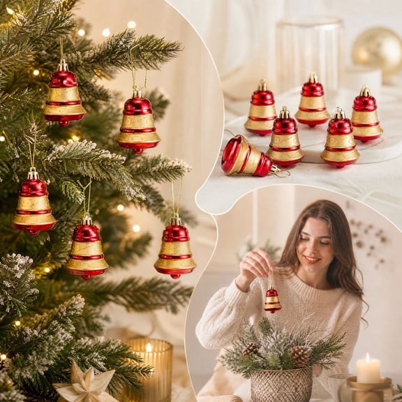 4PCS Christmas Ornaments Shatterproof Tree Decorations, Plastic Baubles for Holiday Wedding Party, Festive Christmas Balls for Tree Wreath and Home Display