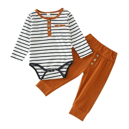 

Toddler Boys Winter Long Sleeve Plaid Prints Romper Pants 2PCS Outfits Clothes Set for Babys Clothes Cutest Outfits Bring Baby Home Outfit for Boys Baby Boys Suspenders and Bow Tie Set 2t Summer