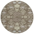 thumbnail image 2 of Addison Rugs Chantille Indoor/Outdoor Transitional Floral Brown Washable Round Rug, 8' x 8', 2 of 6