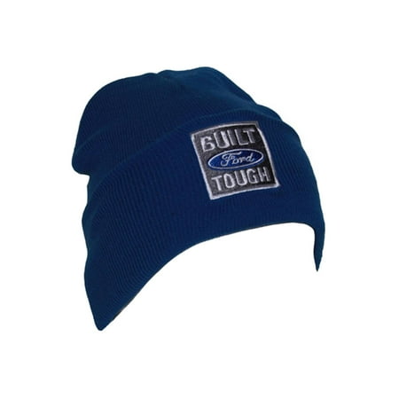 - Ford Built Tough Patched Blue Cuff Knit Beanie