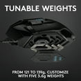 thumbnail image 5 of Logitech G502 X Wired Gaming Mouse - LIGHTFORCE hybrid optical-mechanical primary switches, HERO 25K gaming sensor, compatible with PC - macOS/Windows, 5 of 14