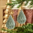 thumbnail image 5 of Mint Green Christmas Ball Ornaments Shatterproof Glitter Plastic Decor with Floral Texture 3.15" Hanging Balls Glitter Sequin Balls for Xmas Tree, Holiday Wreath, Home Decor, 5 of 6