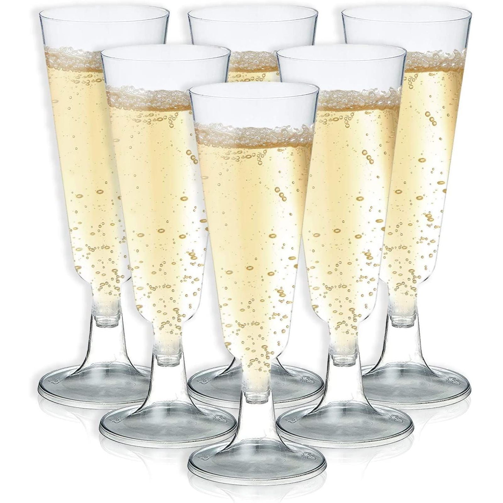 140ml CLEAR PLASTIC CHAMPAGNE GLASSES FLUTES PARTY 504 
