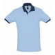 thumbnail image 1 of SOLS - Polo de manga corta 100% algodón de primera  Modelo Prince Unisex hombre mujer (Azul cielo/ Marino francés), 1 of 3