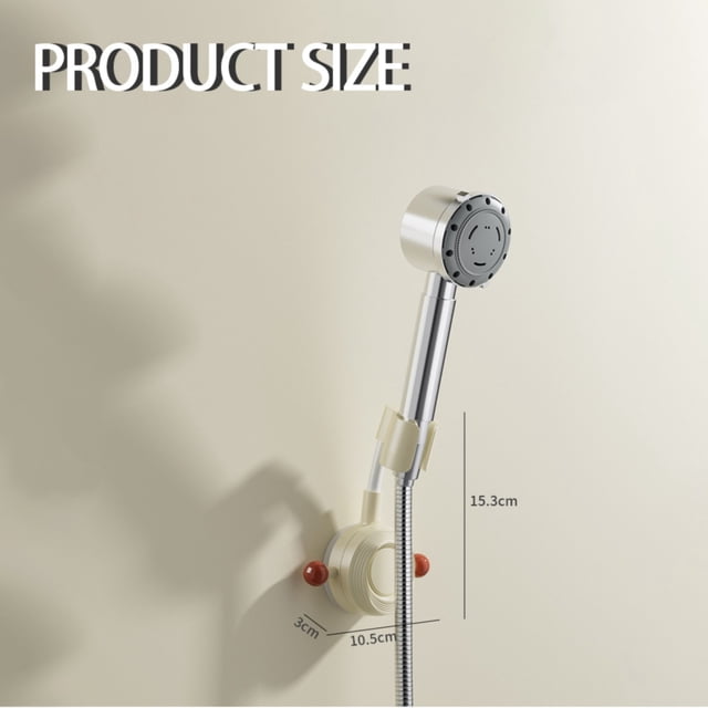 Cqxid Produits de Salle de Bain à Moins de 5 $ Support de Douche à Ventouse Intégré Sans Perçage Support de Douche à Ventouse Réutilisable Support de Pomme de Douche Portable Tablette de Douche à Ventouse
