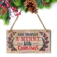 thumbnail image 2 of Diviértete Con Un Letrero Colgante De licencia De De Merry Little Christmas Yuyangstore Feliz Navidad Letrero de madera, 2 of 8