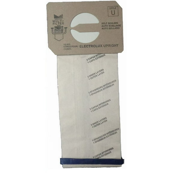 Electrolux Type "U" Vacuum Bags for Upright Vacuum Models, 12 pk - Envirocare Brand