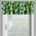 thumbnail image 5 of Ambesonne Eucalyptus Valance & Curtain 3 Pcs Set, Cascading Branches Leaf, 55"x36", Fern Green White, 5 of 7
