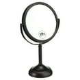 JERDON TwoSided Tabletop Makeup Mirror Makeup Mirror with 10X Magnification & Swivel Design