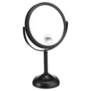 Jerdon Tabletop Makeup Mirror - 6 Mirror Frame - 10X Magnification & Swivel Design - Portable - Bronze Finish - Model JP910BZB