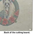 thumbnail image 4 of Chinese Crested Christmas Flowers Glass Cutting Board 12 in x 15 in, 4 of 5
