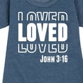 thumbnail image 3 of Instant Message - Loved John 3 16 - Toddler & Youth Girls Fleece Dress, 3 of 6