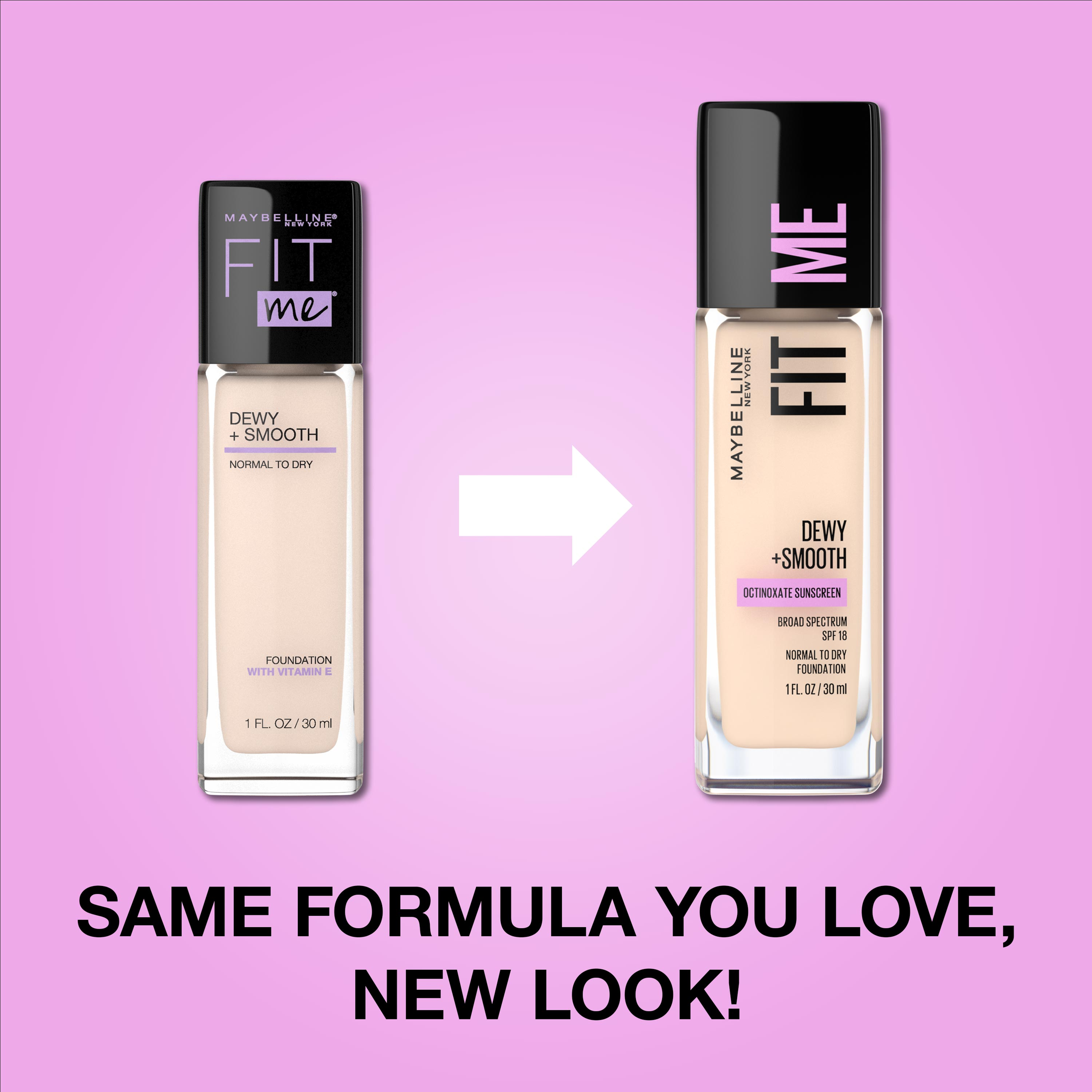 Maybelline Fit Me Dewy and Smooth Liquid Foundation Makeup, 110 Porcelain, 1 fl oz - image 3 of 9