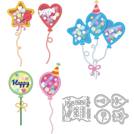 4 Styles Balloon Shakers Cutting Dies Card Invitation Making Die Cut Carbon Steel Die Cuts Stencils Scrapbooking Embossing Template