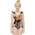 thumbnail image 3 of Himiko Toga Girls Swimsuit Ruffle One-piece Beachwear Kids Cute Swimwear Summer Bathing Suit 7-9Y（120cm）, 3 of 8