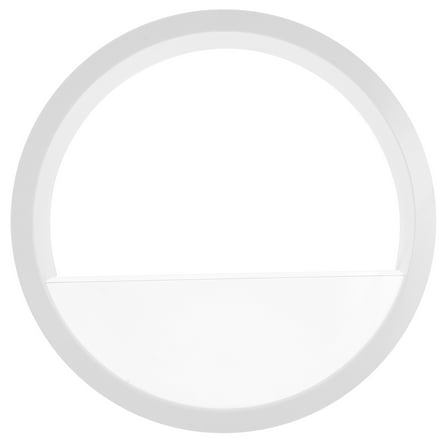 Round Hanging Wall Vase Planter Mounted Flower Double-sided Paint Flowers White