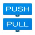 thumbnail image 3 of Uxcell Push Pull Door Sign Acrylic Self Adhesive Rectangle Sticker Blue 2 Pack, 3 of 6