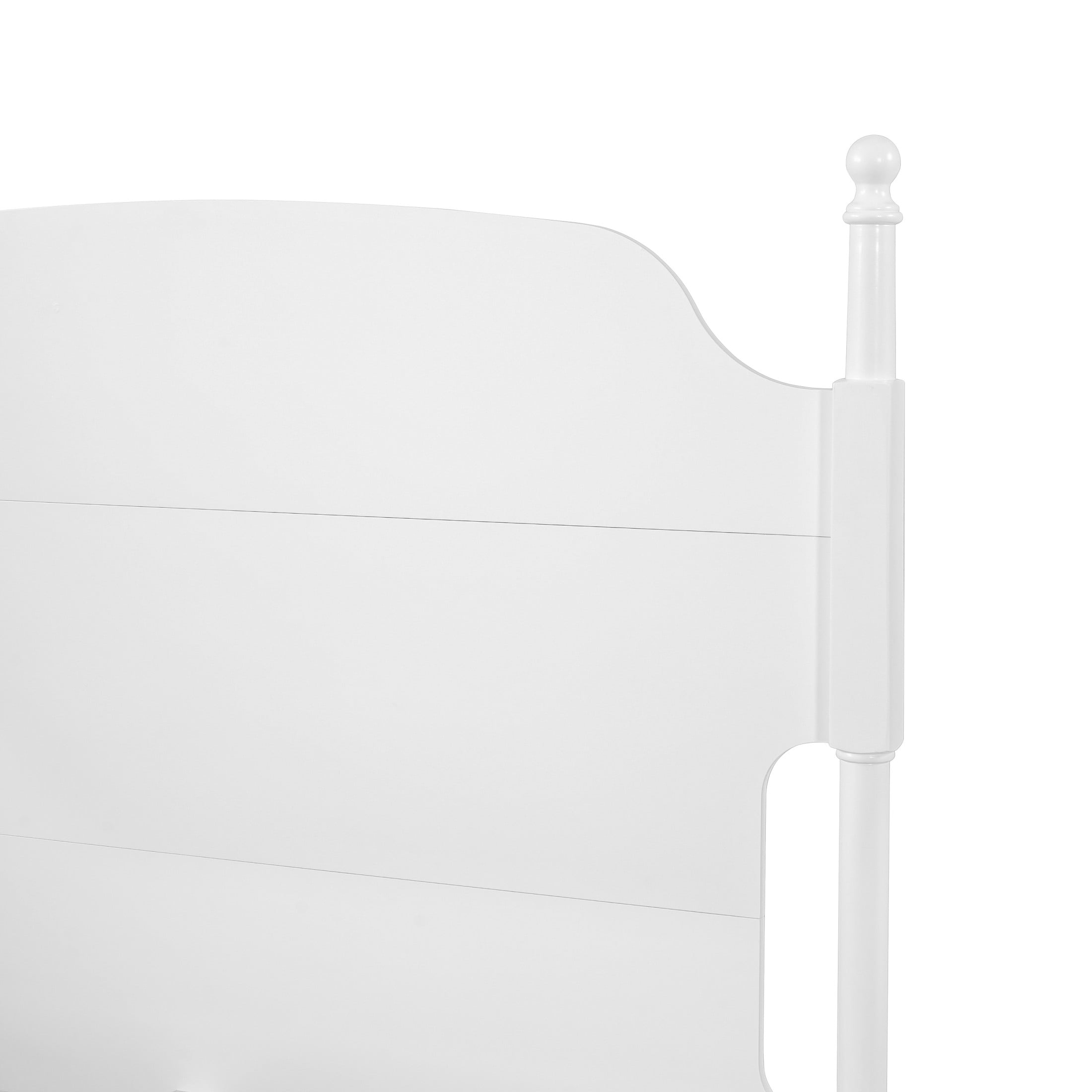 Christopher Knight Home Traditional Solid Wood Post Bed Frame with Arched Headboard, Queen, White