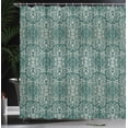 thumbnail image 3 of Ambesonne Floral Shower Curtain, Victorian Lace Flowers Print, 69"Wx84"L, Jade Green, 3 of 4