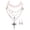 NK_10769_Pink, variant on Gothic Cross Layered Pearl Necklace Chunky Statement Stacked Necklace Y2K Silver Layered Necklace for Women (NK-10769)