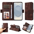 thumbnail image 3 of Funda GANGXUN para Samsung Galaxy S25 Edge con diseño acolchado elegante, cuero PU, protección total y ajuste preciso, 3 of 5