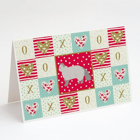 Selkirk Rex #2 Cat Love Greeting Cards and Envelopes Pack of 8