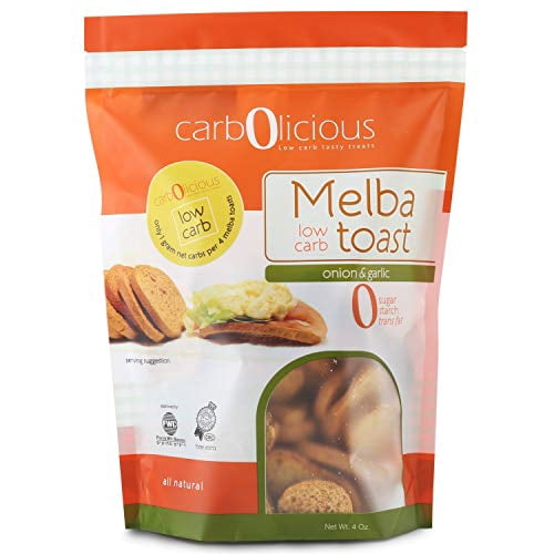 Carbolicious Melba Toast, Keto Friendly, Low-Carb, 4 Pack, 4 oz Each