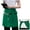 Green, variant on Server Apron Black with 3 Pockets 18 Inch Long Waiter Waitress Bistro Half Waist Aprons for Women Men Waterproof