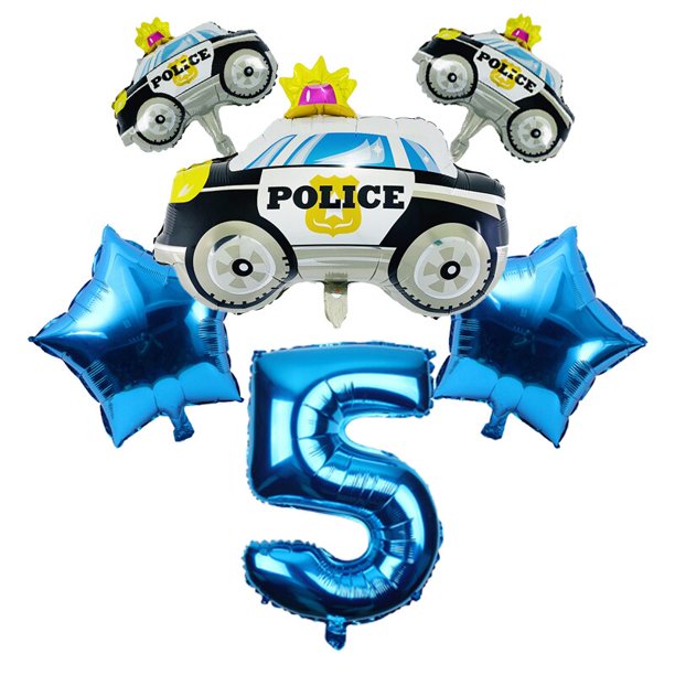 Globos de papel de aluminio para coche, suministros para fiesta temática de coche, decoración de fiesta de cumpleaños y boda, juguetes para niños, bolas para Baby Shower, 6 uds.