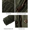thumbnail image 6 of WenVen Men's Coat Warm Parka Coat Winter Fleece Puffer Coat Hooded Ski Jacekt Green 2XL, 6 of 6
