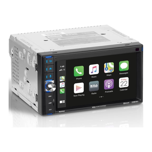 BOSS Audio Systems BCP62 Double DIN Car Stereo Apple Carplay, 6.2" Touchscreen Bluetooth Radio