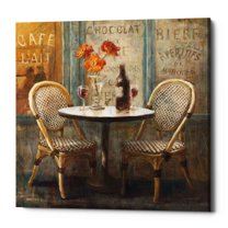 Epic Graffiti  "Meet Me at Le Cafe I" by Danhui Nai, Giclee Canvas Wall Art - 18" x 18"