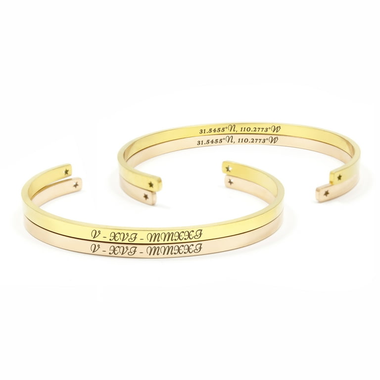 Personalized Gold and Rose Gold Stainless Steel Tarnish Resistant