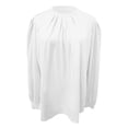 thumbnail image 4 of Long Sleeve High Neck Solid Color Pleated Casual Shirt For Everyday Wear, 4 of 4