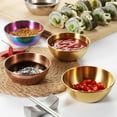 thumbnail image 3 of MRLESS 4Pcs Stainless Steel Dipping Sauce Cups Metal Serving Bowls Golden, 3 of 7