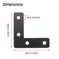 thumbnail image 2 of 100 Pcs Support d'Angle Plat en L pour Réparation 38x38mm, 2 of 6