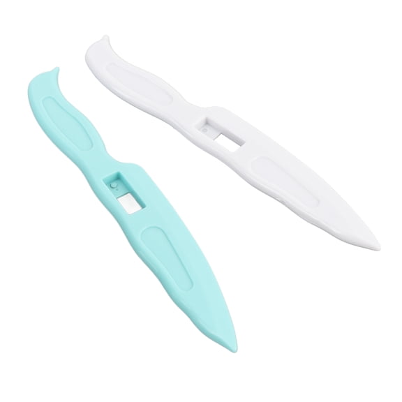 2-Piece Paper Creaser Set Craft Score and Fold Tool for Bone Folder Scrapbooking DIY Handicrafts Card Making Tool Kit Portable ABS Plastic Design (7.09 inches / 18 cm Length)