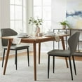 thumbnail image 4 of LeisureMod Mosaic Dining Upholstered Fabric Side Foam Cushioned Modern Accent Chair with Metal Legs for Living Room, Kitchen, Olive Green, 4 of 14