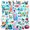 6A, variant on Aquatic Stationery Stickers Ocean Kids Stickers Toy Marine Teacher Reward Stickers for Laptops Notebooks Suitcases