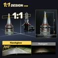 thumbnail image 2 of SPBTAR V5 LED Headlight Bulbs, 2 Pcs LED Headlight 9005/HB3 130W Bulbs, 360°Full Illumination 6500K 40000LM IP68 LED Headlight Bulbs, 2 of 5