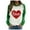 Green, variant on Luxalzxs Women Valentine's Day T-Shirt Love Heart Printed Loose Sweatshirt Fashion Casual Long Sleeve Crewneck Holiday Pullover Tops