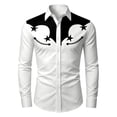 thumbnail image 3 of FYDUU Boy's Western Cowboy Shirt Printed Long Sleeve Shirts Casual Button Down Dress Shirts Regular Fit Blouses For Kids Festival Party Tops 6-7 Years, 3 of 3