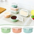 thumbnail image 3 of JeashCHAT Food Storage Container with Airtight Lid for Refrigerator, Leak Proof Round Lunch Bento Box Plastic Mini Food Storage Box Clearance, Pink, 3 of 4