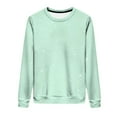 thumbnail image 4 of Htigea Sweatshirts for Women Comfy Crewneck Long Sleeve Casual Loose Tunic Top Trendy Print Fall Pullover Shirts Mint Green XXL, 4 of 8