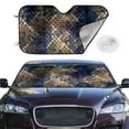 thumbnail image 2 of Balery Watercolor Snake Skin Windshield Sun Shade, Car Front Window Sunshade Cover ,Automotive Interior Portected Blocks Uv Rays For Car Pickup Truck Suv Accessories- Medium, 2 of 7