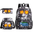 thumbnail image 1 of Battle For Dream Island Backpack Dream Island Schoolbag Three-Piece Canvas Backpack Lightning Black~3 -WEVALLEY, 1 of 2